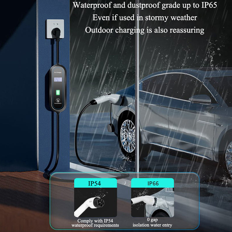 Teschev 220V Portable EV Charger 16A Charging Cable GBT Wallbox EVSE Charging Stations for Electric Vehicle