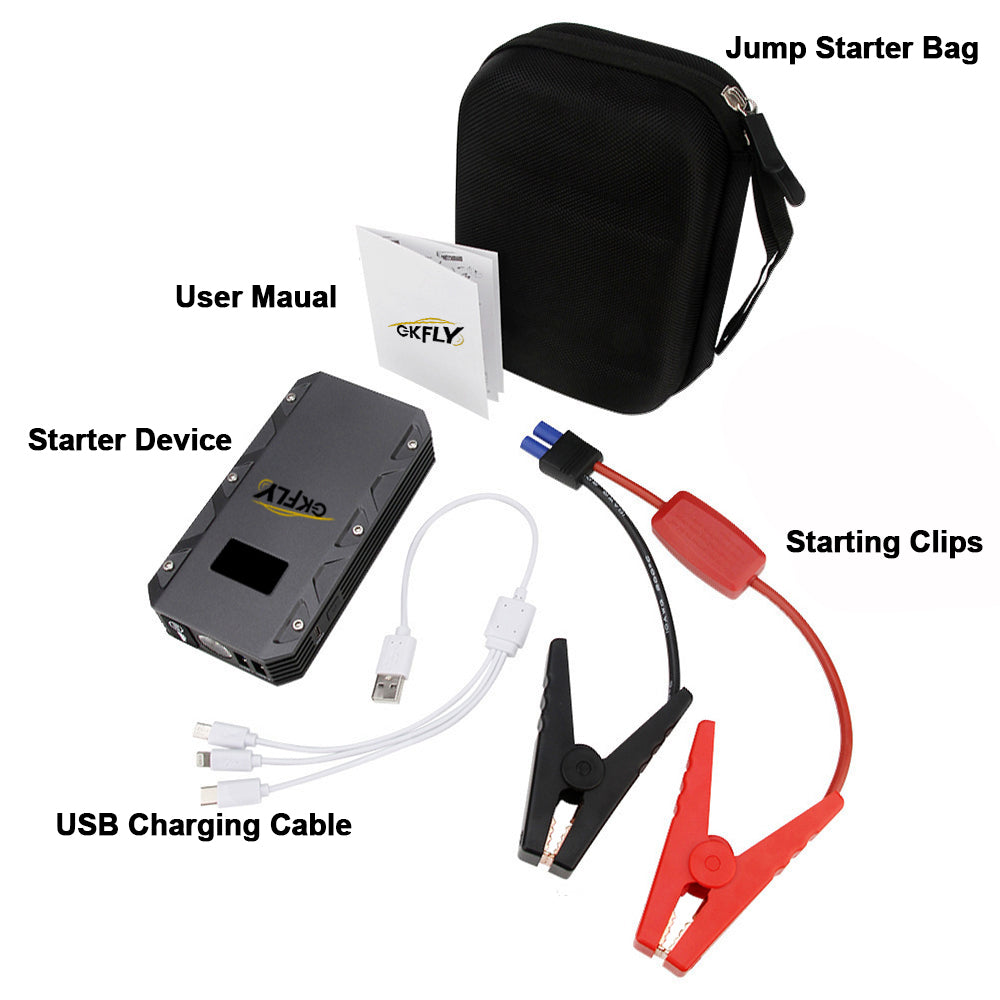 GKFLY 3000A Car Jump Starter 12V Starting Device Power Bank 18000mAh Car Battery Booster