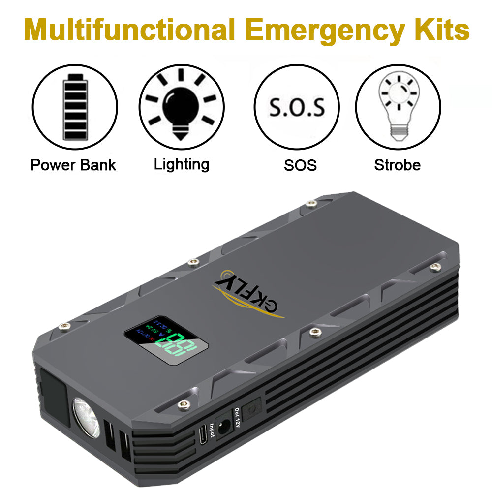 GKFLY XME Series Car Jump Starter 6000A/4000A/3000A 12V Starting Device Power Bank Car Battery Booster Charger ForPetrol Diesel Car Starter