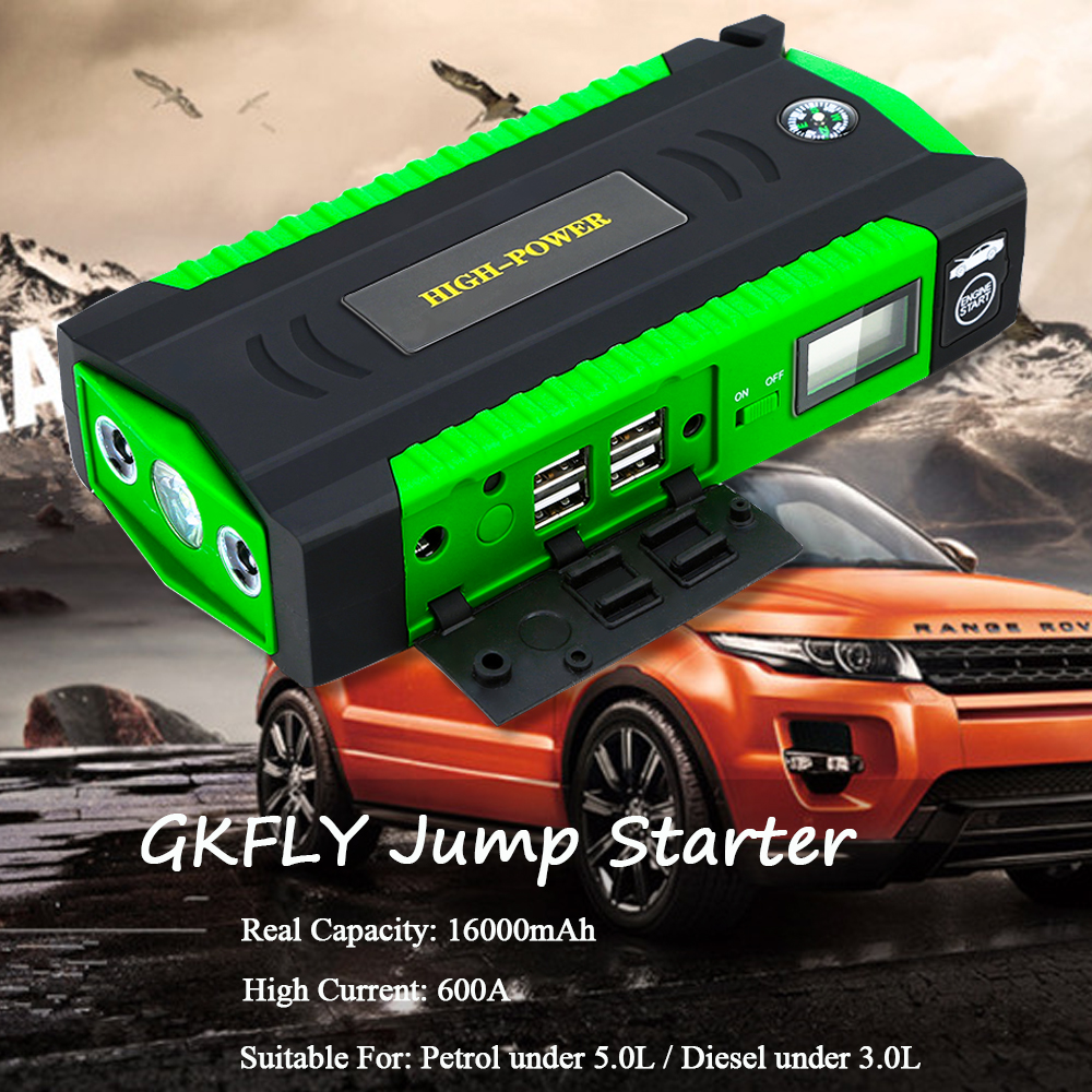 GKFLY 1200A 12V Auto Starthilfe 16000mAh Ausgangs  – Grandado
